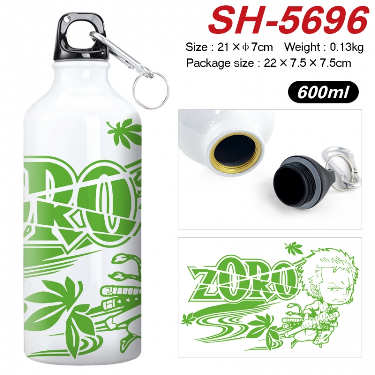 One Piece Anime print sports kettle aluminum kettle water cup 21x7cm SH-5696