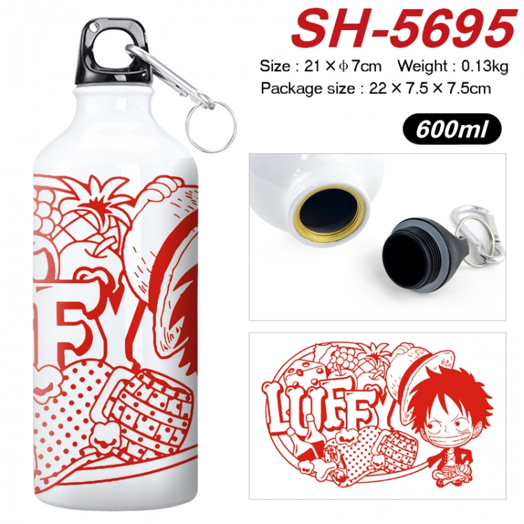One Piece Anime print sports kettle aluminum kettle water cup 21x7cm  SH-5695