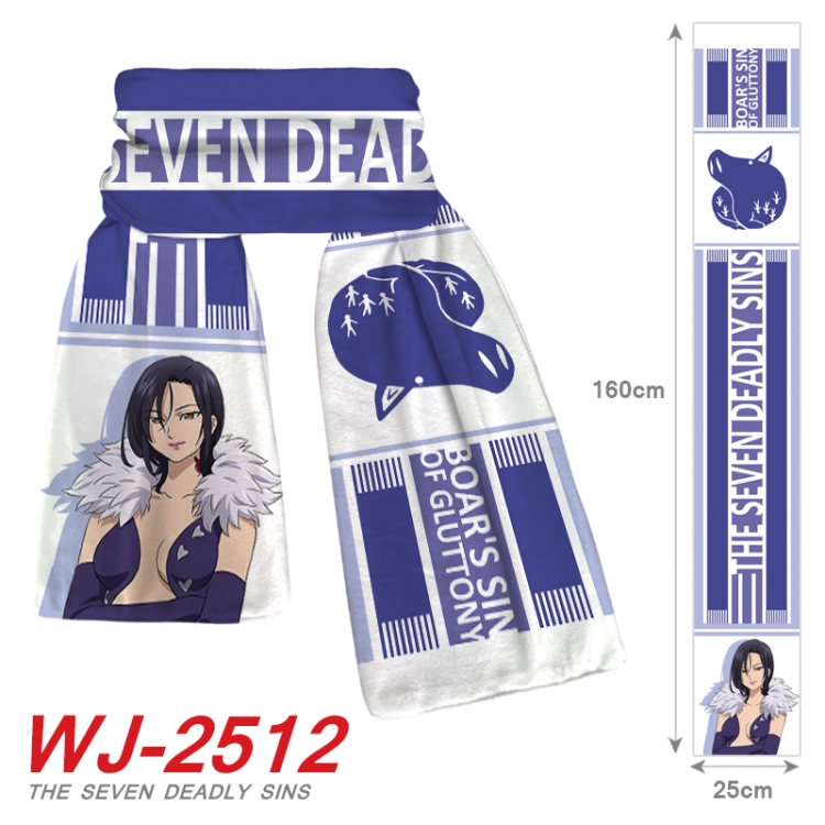 The Seven Deadly Sins Anime Plush Impression Scarf Neck 25x160cm WJ-2512