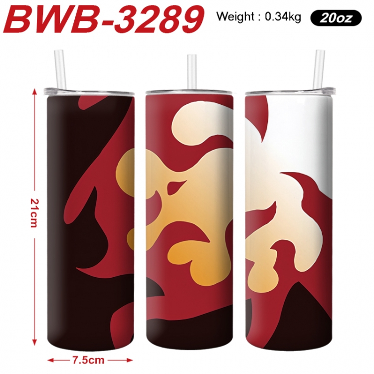 Demon Slayer Kimets Anime printing insulation cup straw cup 21X7.5CM BWB-3289A