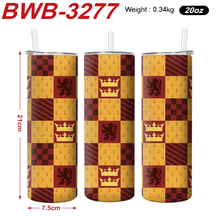 Harry Potter Anime printing insulation cup straw cup 21X7.5CM BWB-3277A