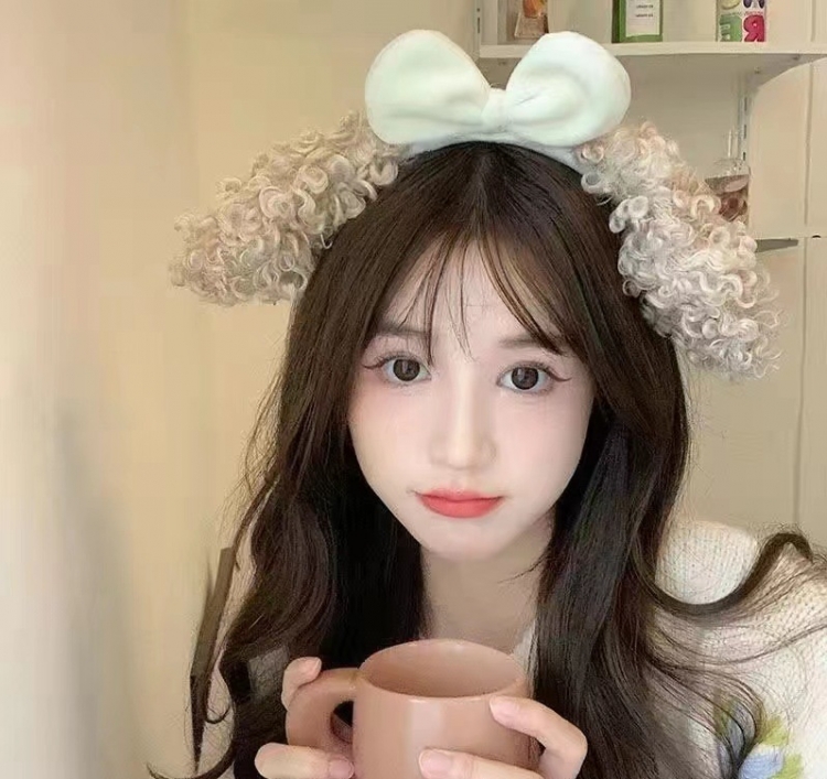 Dog ears Cartoon plush hair hoop hair clip holiday headwear  price for 5 pcs