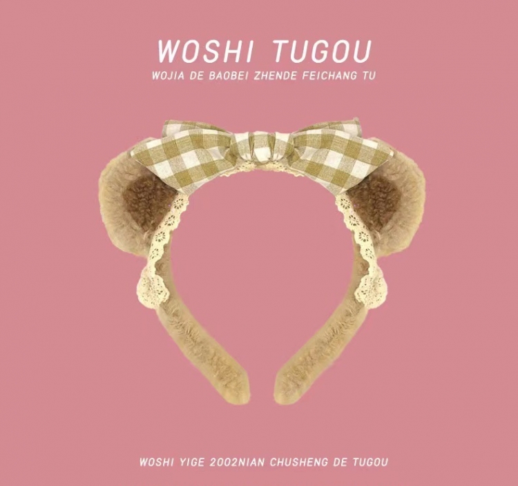 Cartoon plush hair hoop hair clip holiday headwear  price for 5 pcs