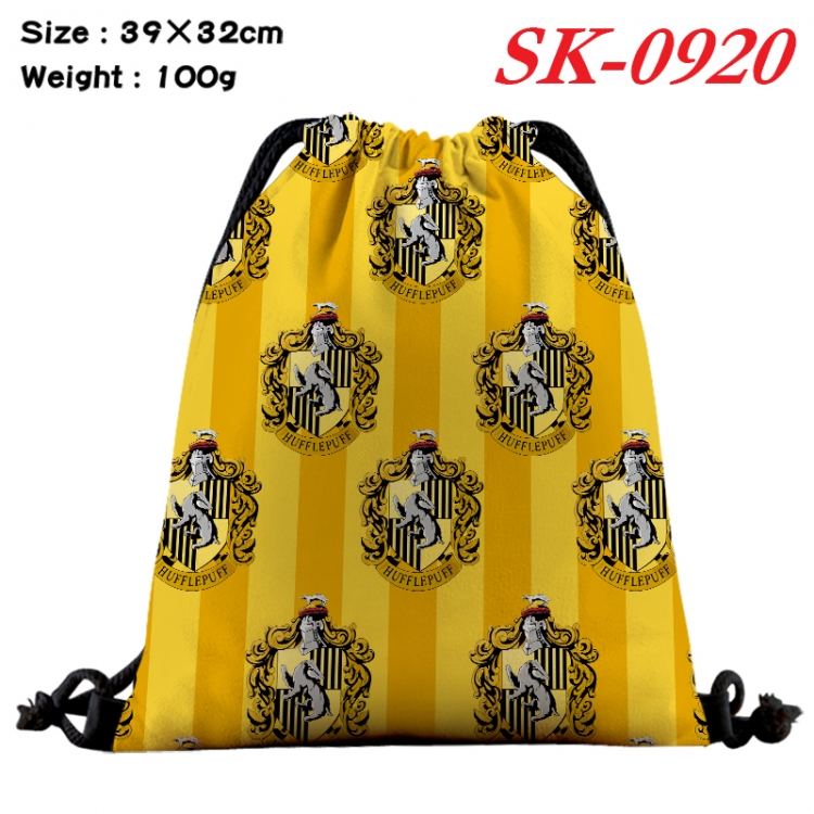 Harry Potter cartoon Waterproof Nylon Full Color Drawstring Pocket 39x32cm  SK-0920