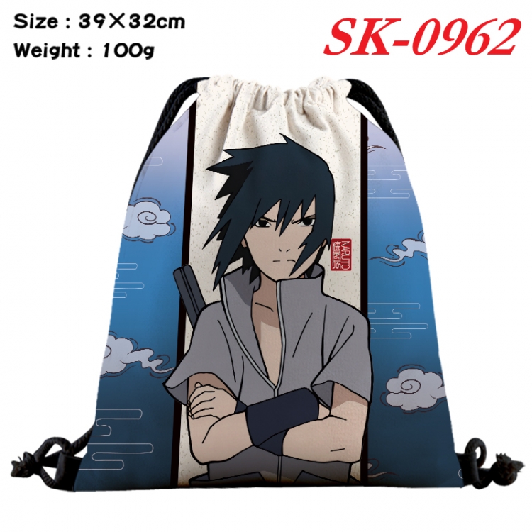 Naruto cartoon Waterproof Nylon Full Color Drawstring Pocket 39x32cm SK-0962