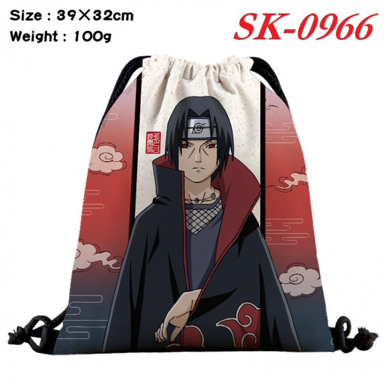 Naruto cartoon Waterproof Nylon Full Color Drawstring Pocket 39x32cm SK-0966