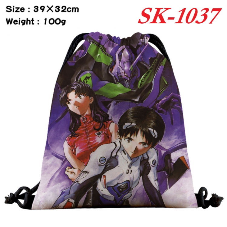 EVA cartoon Waterproof Nylon Full Color Drawstring Pocket 39x32cm SK-1037