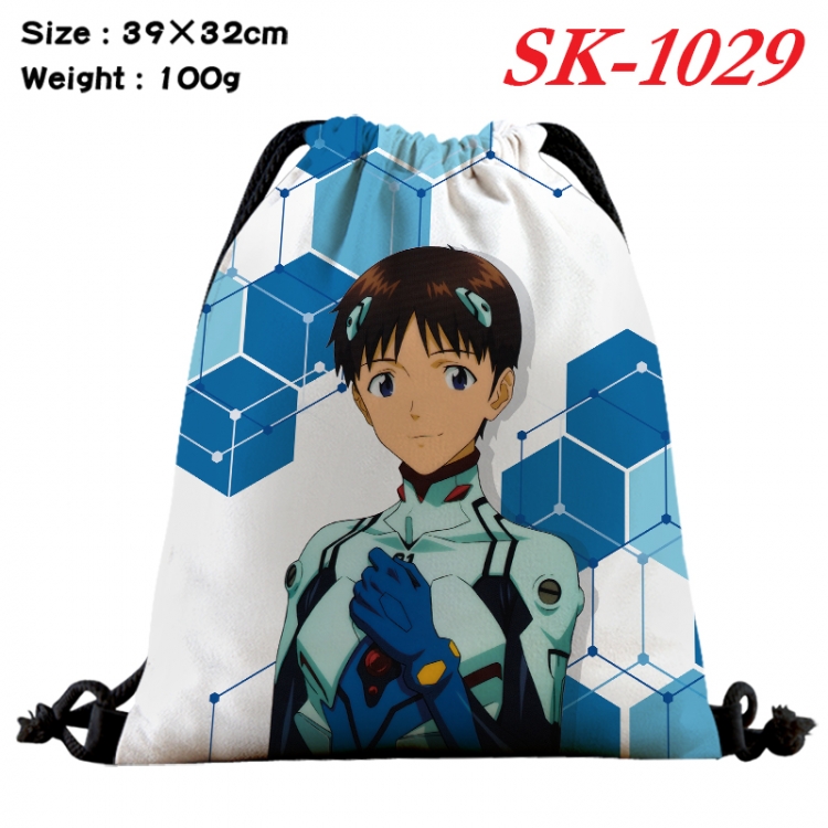 EVA cartoon Waterproof Nylon Full Color Drawstring Pocket 39x32cm SK-1029