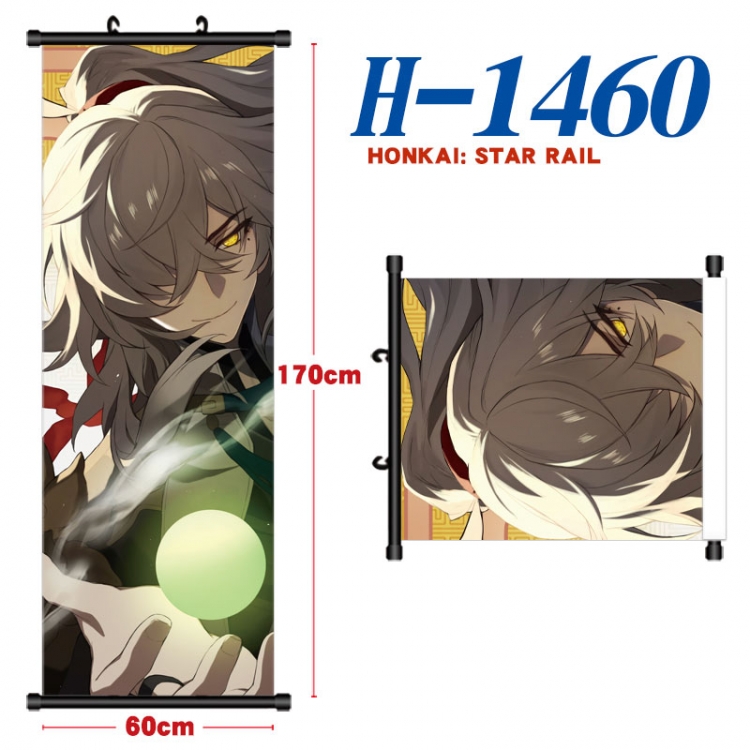 Honkai: Star Rail Black plastic rod cloth hanging canvas painting Wall Scroll 60x170cm H-1460