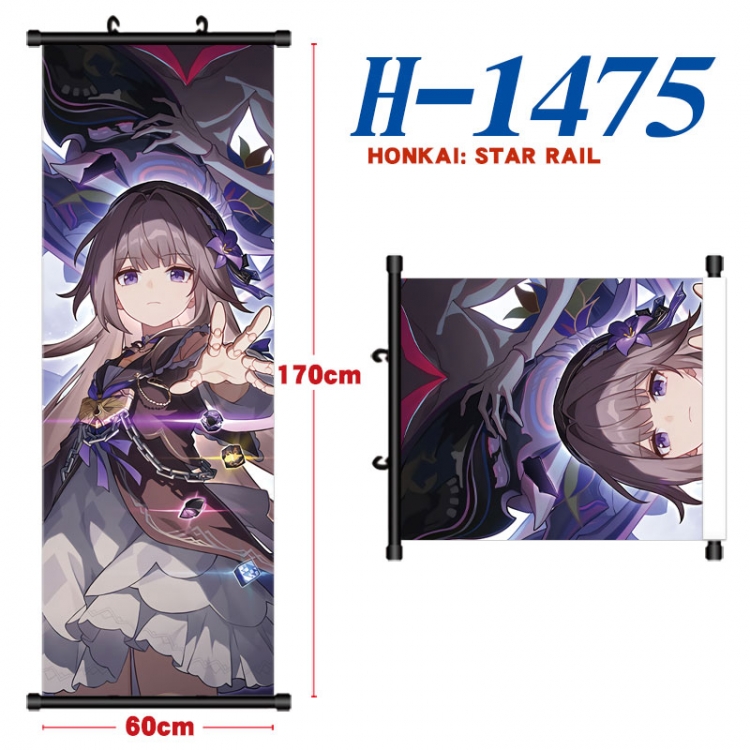 Honkai: Star Rail Black plastic rod cloth hanging canvas painting Wall Scroll 60x170cm H-1475