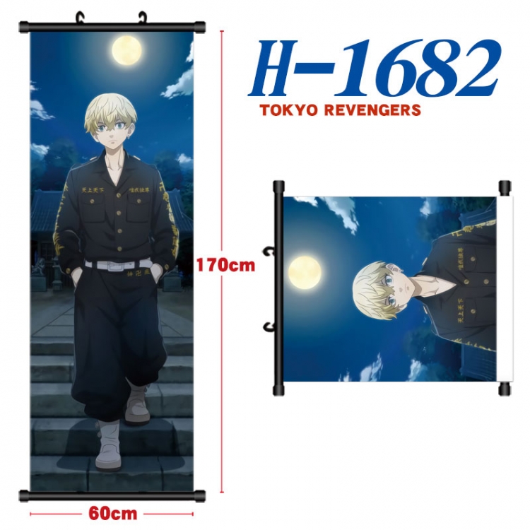 Tokyo Revengers  Black plastic rod cloth hanging canvas painting Wall Scroll 60x170cm  H-1682