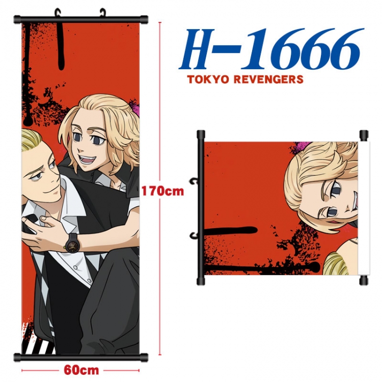 Tokyo Revengers  Black plastic rod cloth hanging canvas painting Wall Scroll 60x170cm H-1666