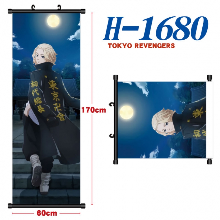 Tokyo Revengers  Black plastic rod cloth hanging canvas painting Wall Scroll 60x170cm H-1680