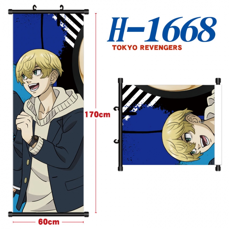 Tokyo Revengers  Black plastic rod cloth hanging canvas painting Wall Scroll 60x170cm  H-1668