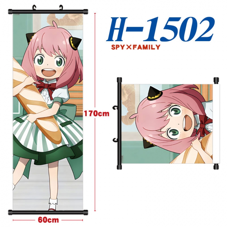 SPY×FAMILY Black plastic rod cloth hanging canvas painting Wall Scroll 60x170cm  H-1502