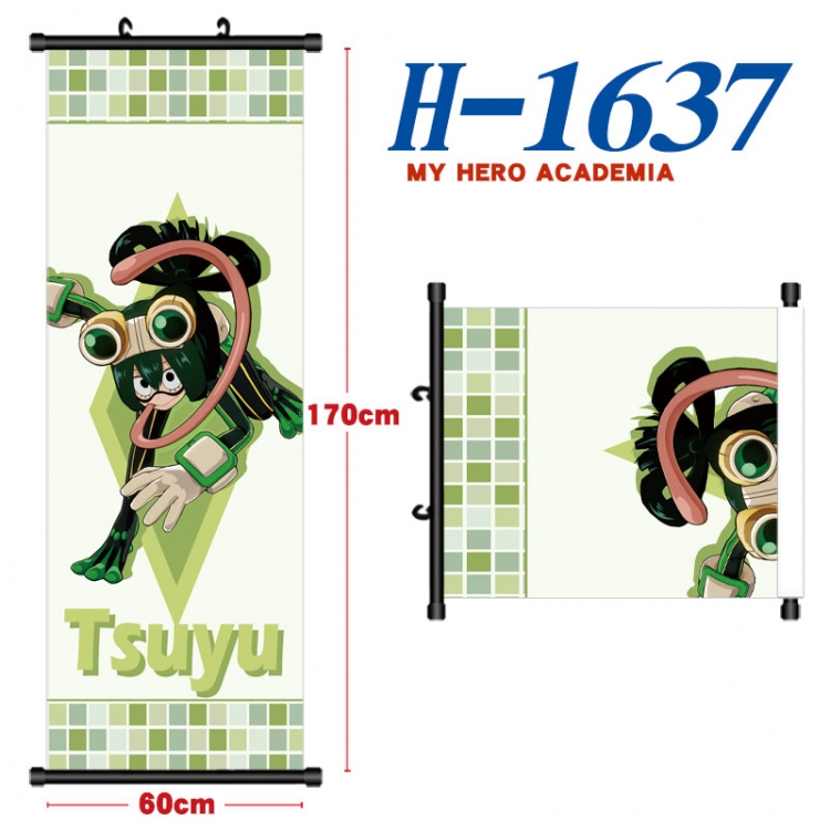 My Hero Academia Black plastic rod cloth hanging canvas painting Wall Scroll 60x170cm H-1637