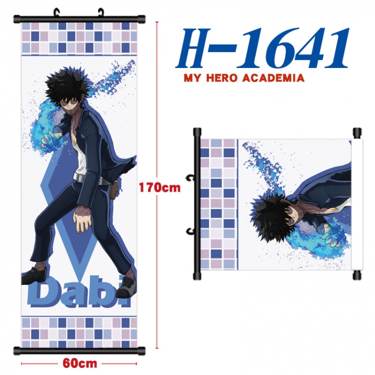 My Hero Academia Black plastic rod cloth hanging canvas painting Wall Scroll 60x170cm  H-1641
