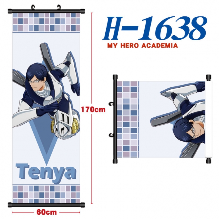 My Hero Academia Black plastic rod cloth hanging canvas painting Wall Scroll 60x170cm H-1638