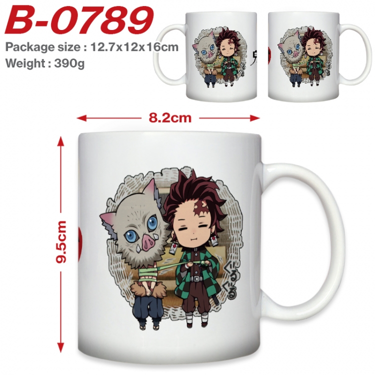 Demon Slayer Kimets Anime printed ceramic mug 400ml (single carton foam packaging) B-0789