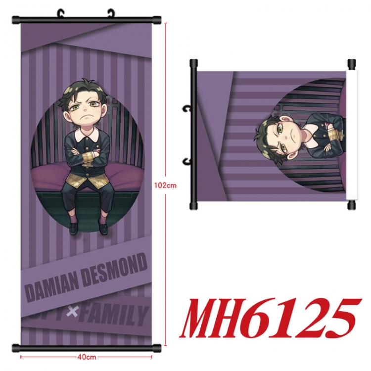 SPY×FAMILY Anime black Plastic rod Cloth painting Wall Scroll 40X102CM MH6125