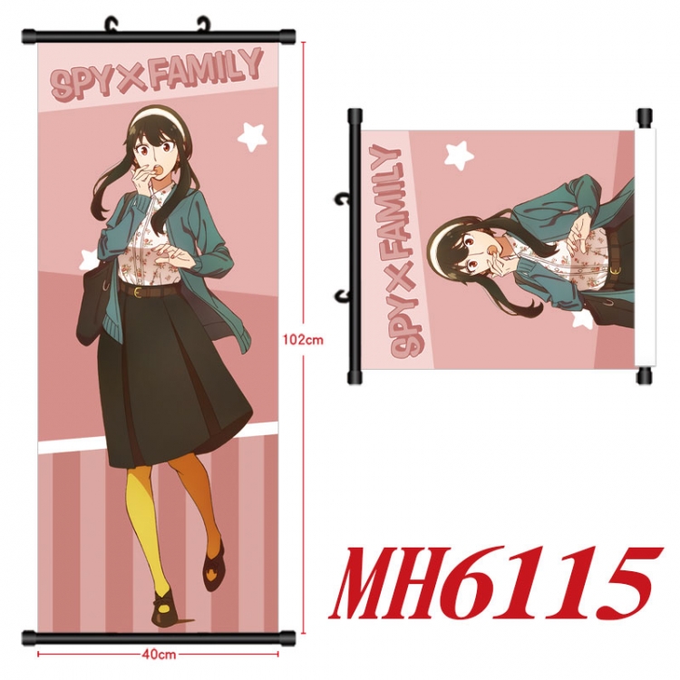 SPY×FAMILY Anime black Plastic rod Cloth painting Wall Scroll 40X102CM MH6115