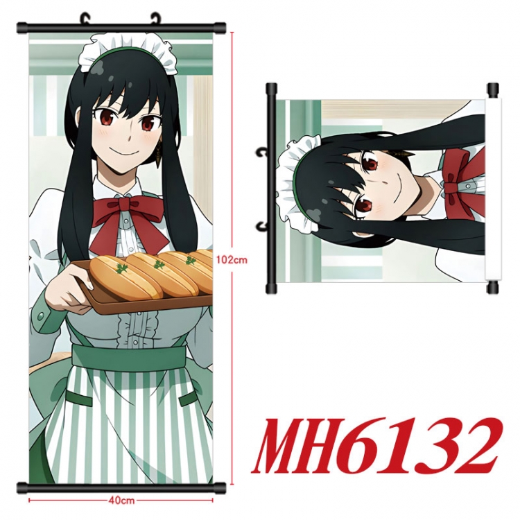 SPY×FAMILY Anime black Plastic rod Cloth painting Wall Scroll 40X102CM  MH6132