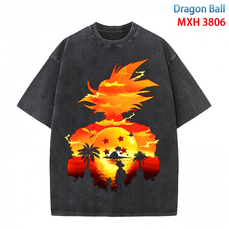 DRAGON BALL Anime peripheral pure cotton washed and worn T-shirt from S to 4XL  MXH-3806