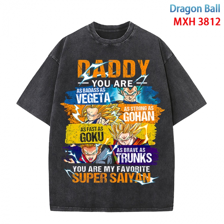 DRAGON BALL Anime peripheral pure cotton washed and worn T-shirt from S to 4XL MXH-3812
