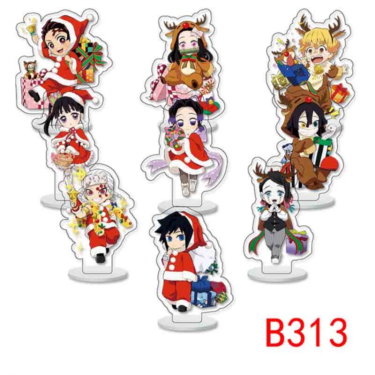 Demon Slayer Kimets Anime Character acrylic Small Standing Plates  Keychain 6cm a set of 9 B313