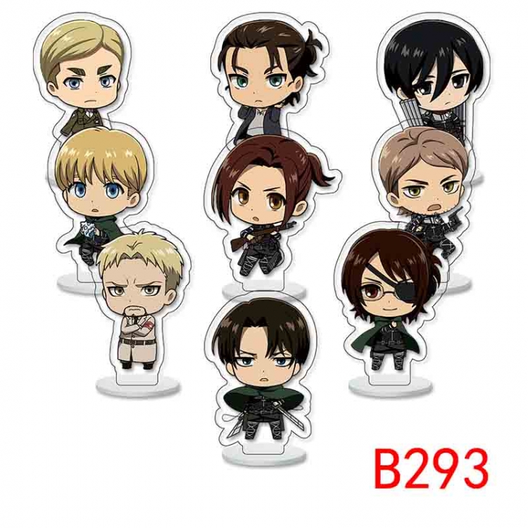 Shingeki no Kyojin Anime Character acrylic Small Standing Plates  Keychain 6cm a set of 9 B293