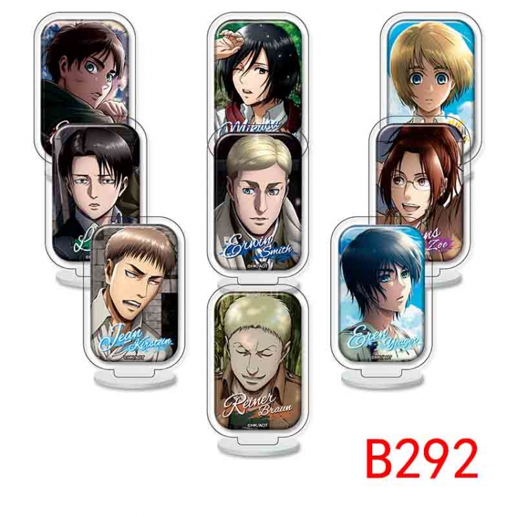 Shingeki no Kyojin Anime Character acrylic Small Standing Plates  Keychain 6cm a set of 9 B292
