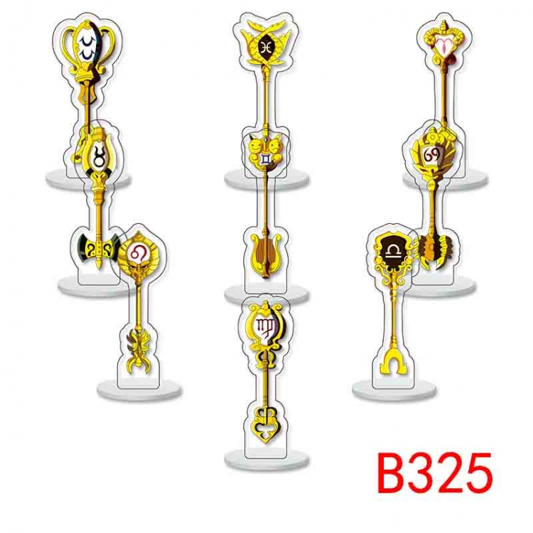 Fairy tail Anime Character acrylic Small Standing Plates  Keychain 6cm a set of 9 B325