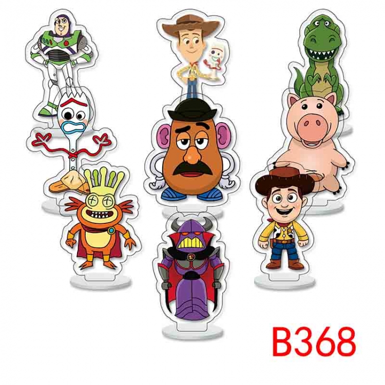 Toy Story Anime Character acrylic Small Standing Plates  Keychain 6cm a set of 9 B368