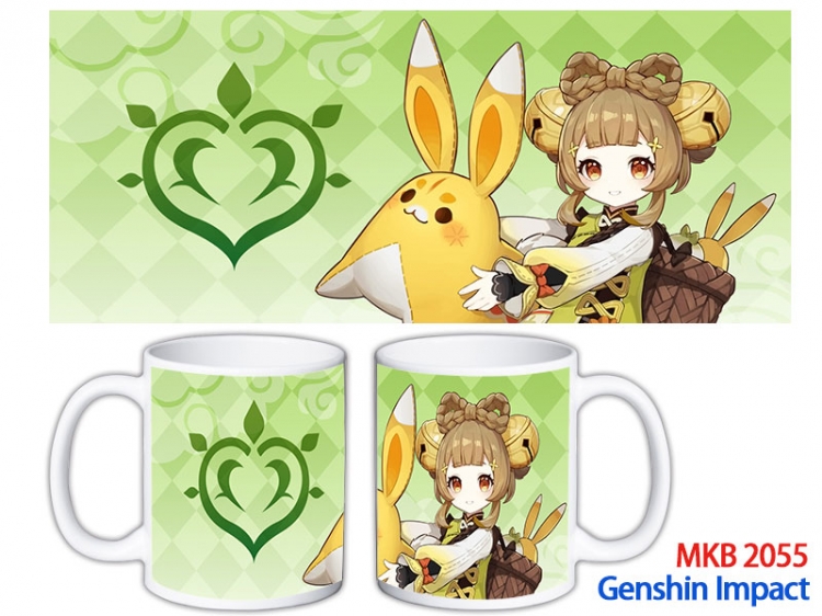 Genshin Impact Anime color printing ceramic mug cup price for 5 pcs MKB-2055
