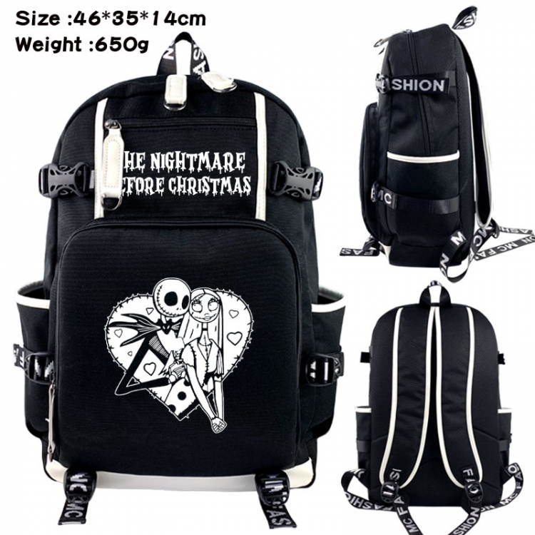 The Nightmare Before Christmas Animation upper and lower data canvas backpack 46X35X14CM 650G