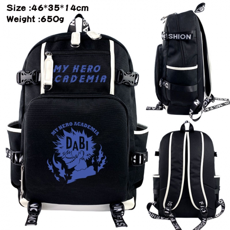 My Hero Academia Animation upper and lower data canvas backpack 46X35X14CM 650G