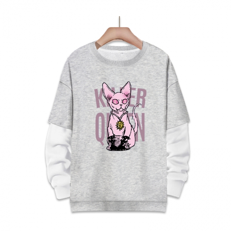 JoJos Bizarre Adventure Anime fake two-piece thick round neck sweater from S to 3XL