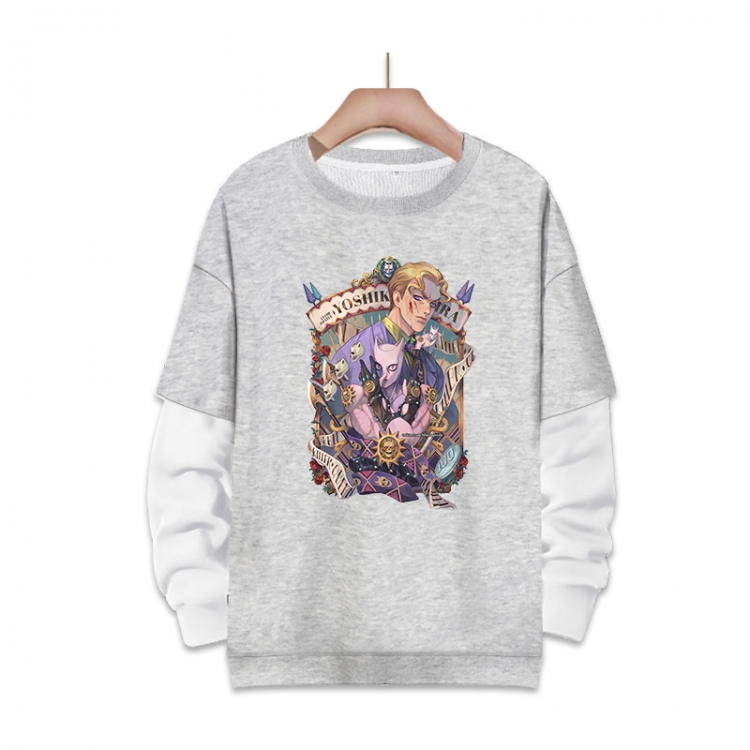 JoJos Bizarre Adventure Anime fake two-piece thick round neck sweater from S to 3XL