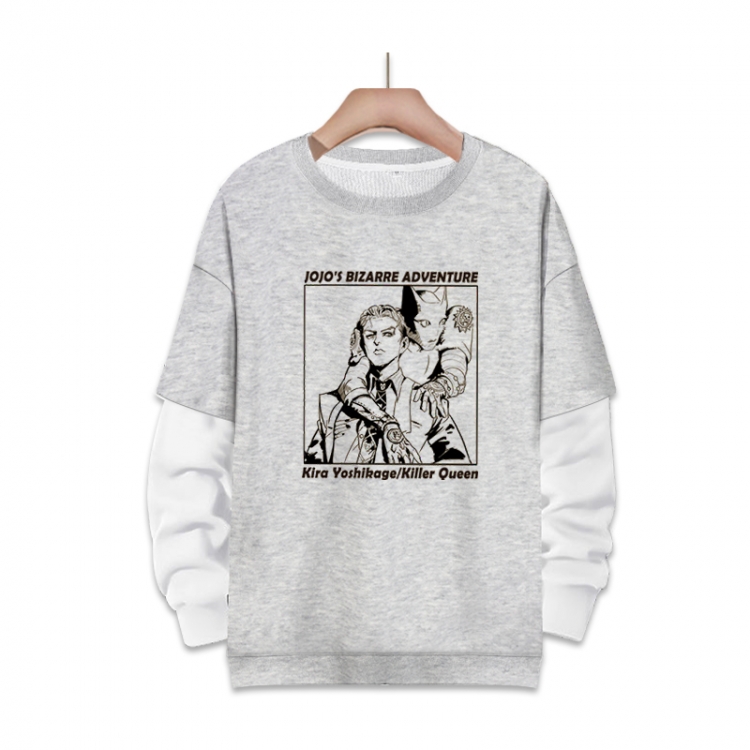 JoJos Bizarre Adventure Anime fake two-piece thick round neck sweater from S to 3XL