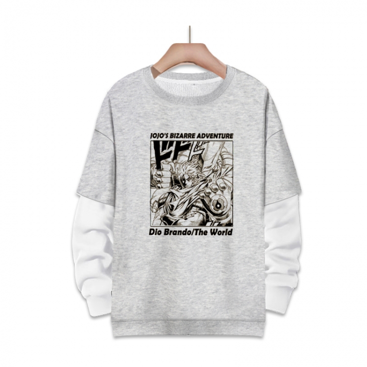 JoJos Bizarre Adventure Anime fake two-piece thick round neck sweater from S to 3XL