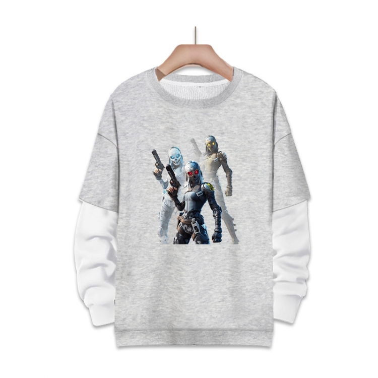 Fortnite Anime fake two-piece thick round neck sweater from S to 3XL