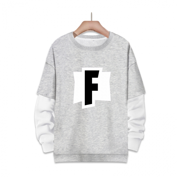 Fortnite Anime fake two-piece thick round neck sweater from S to 3XL