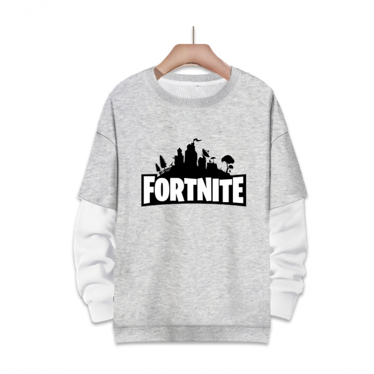 Fortnite Anime fake two-piece thick round neck sweater from S to 3XL