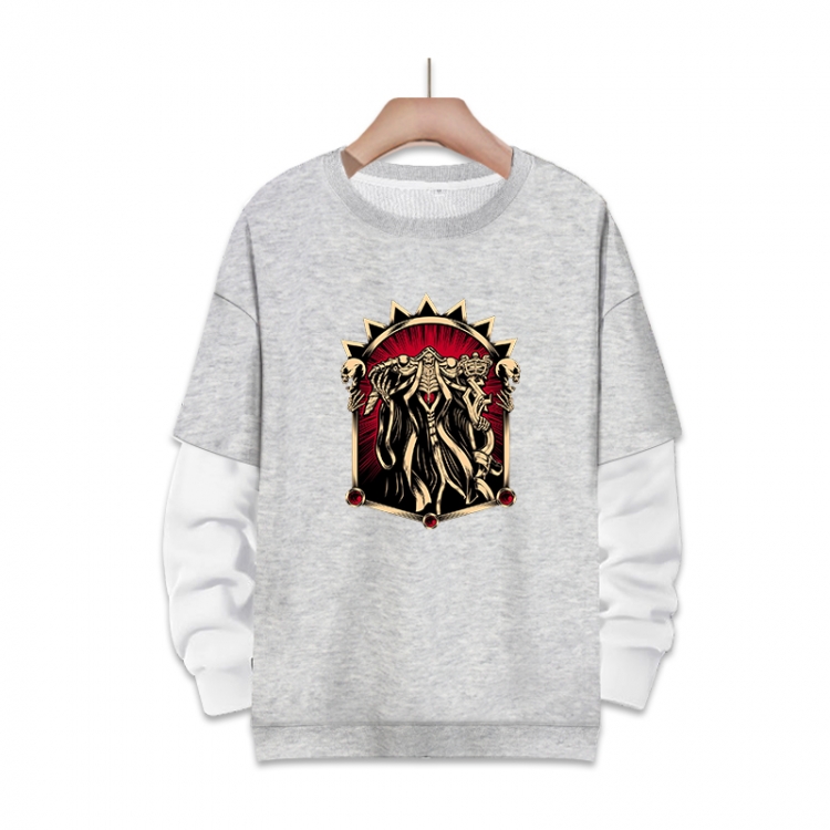 Overlord Anime fake two-piece thick round neck sweater from S to 3XL