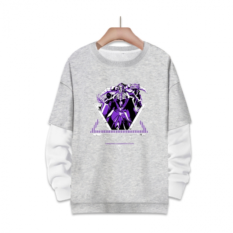 Overlord Anime fake two-piece thick round neck sweater from S to 3XL