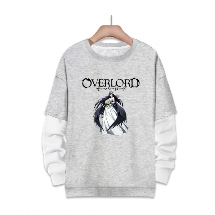 Overlord Anime fake two-piece thick round neck sweater from S to 3XL
