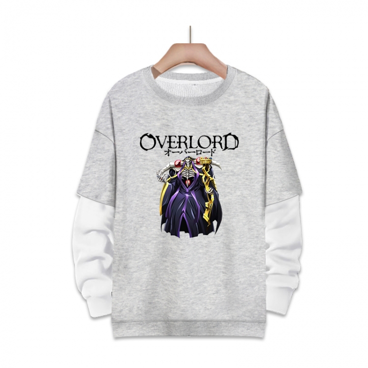 Overlord Anime fake two-piece thick round neck sweater from S to 3XL