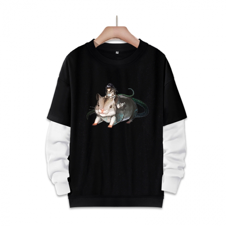 Overlord Anime fake two-piece thick round neck sweater from S to 3XL