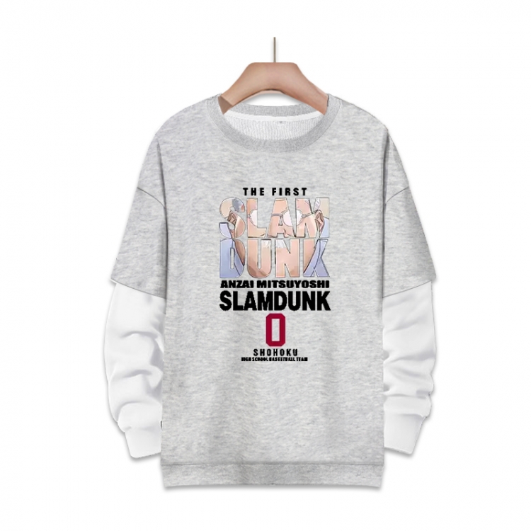 Slam Dunk  Anime fake two-piece thick round neck sweater from S to 3XL