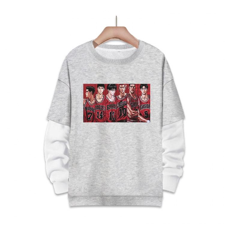 Slam Dunk  Anime fake two-piece thick round neck sweater from S to 3XL